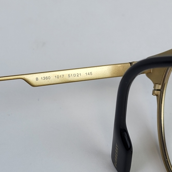 Burberry Eyeglasses Frame 51/21 Gold For Women - Picture 8 of 9